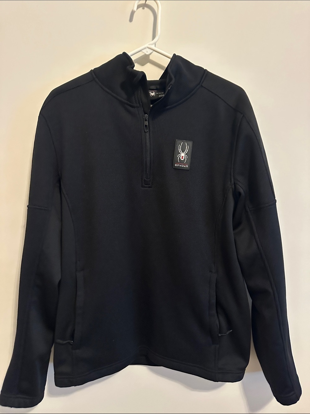 Spyder Black 1/4 Zip Performance Pullover